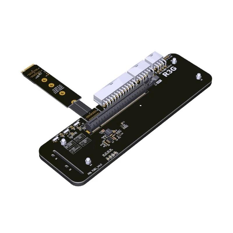 PCIe 4.0x4  ̺ NVMe ܺ ׷ ī ĵ 귡Ŷ R43SG PCIE4.0  64Gbs M.2 Ű M